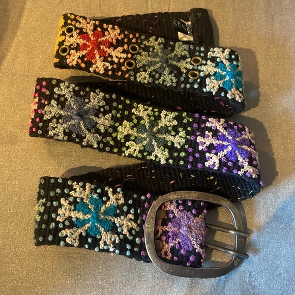 Jenny Krauss Accessories - Vintage Jenny Krauss snowflake belt wool